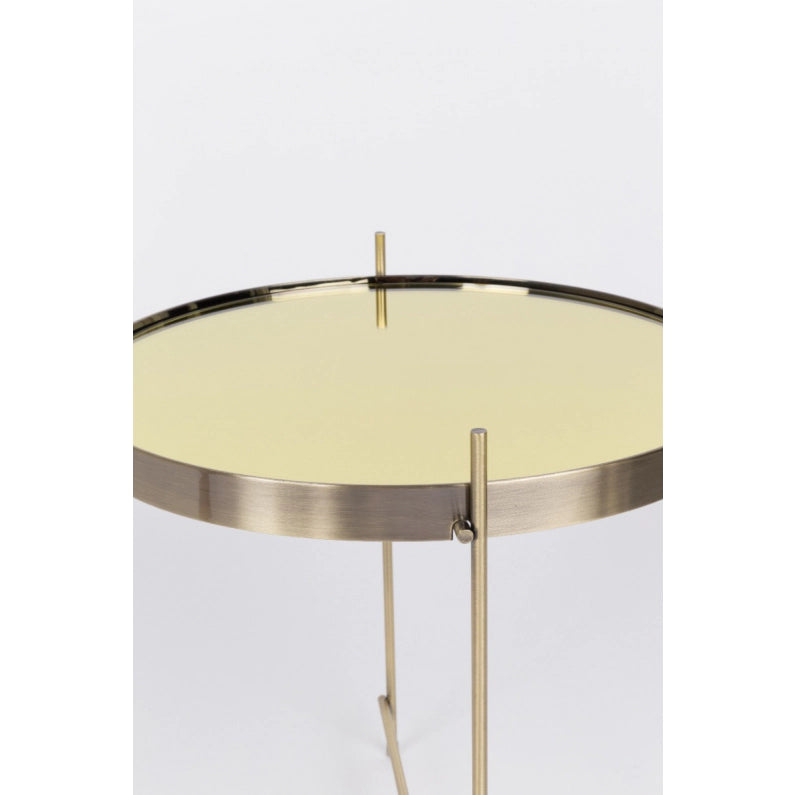Rounded Side Table in Gold