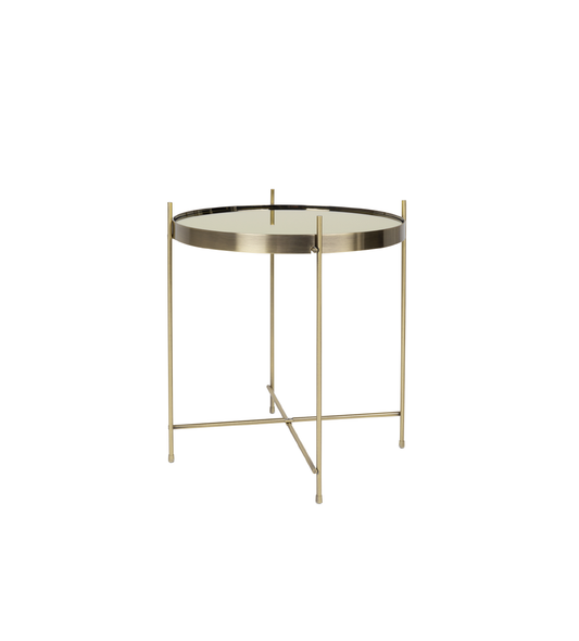 Rounded Side Table in Gold